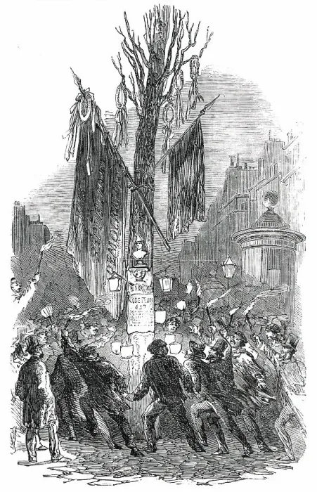 Framed Print : Tree of Liberty, on the Boulevard St. Martin, at Paris, 1850. Creator: Unknown Framed Print : Tree of Liberty, on the Boulevard St. Martin, at Paris, 1850. Creator: Unknown