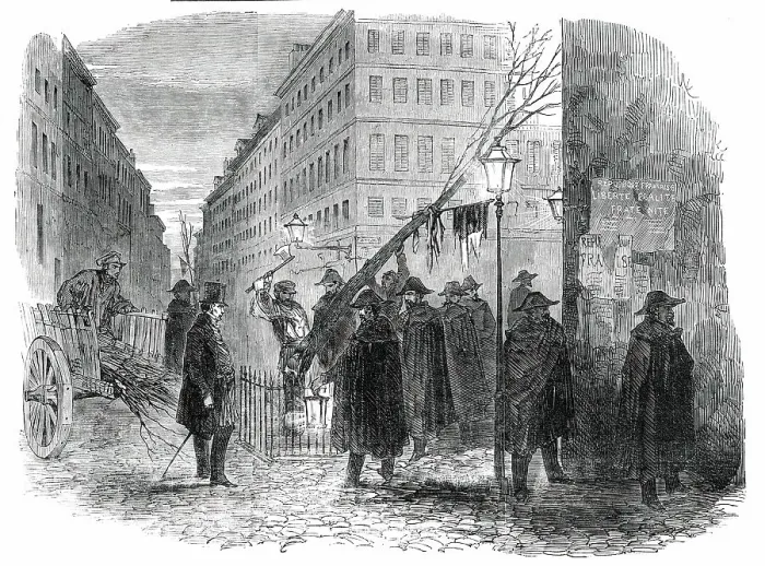 Framed Print : Tree of Liberty, cut down in Paris, 1850. Creator: Unknown Framed Print : Tree of Liberty, cut down in Paris, 1850. Creator: Unknown