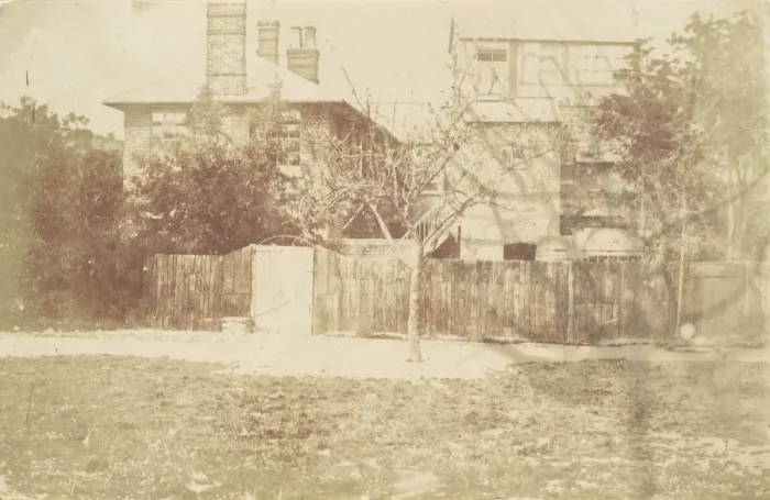 Framed Print : Tree in Yard, 1850s. Creator: Attributed to Samuel Buckle ( Framed Print : Tree in Yard, 1850s. Creator: Attributed to Samuel Buckle (