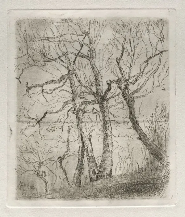 Framed Print : Trees, 1878. Creator: Otto H. Bacher (American, 1856-1909) Framed Print : Trees, 1878. Creator: Otto H. Bacher (American, 1856-1909)