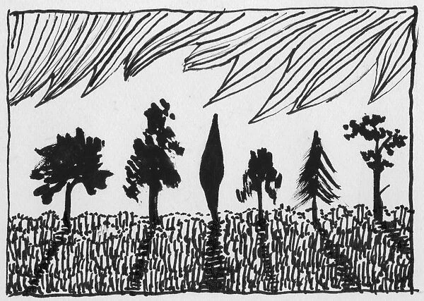 Trees, 1951. Creator: Shirley Markham