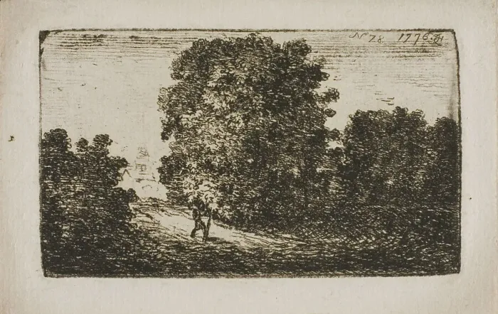 Framed Print : Trees Bordering a Road, n.d. Creator: John Clerk Framed Print : Trees Bordering a Road, n.d. Creator: John Clerk