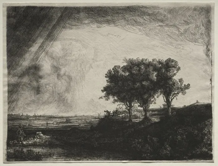 Framed Print : The Three Trees, c. 1770-1844. Creator: James Bretherton (British, 1844) Framed Print : The Three Trees, c. 1770-1844. Creator: James Bretherton (British, 1844)