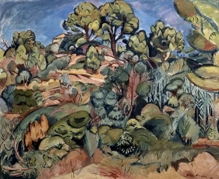 Framed Print : Trees in Cassis, 1909. Artist: Othon Friesz Framed Print : Trees in Cassis, 1909. Artist: Othon Friesz