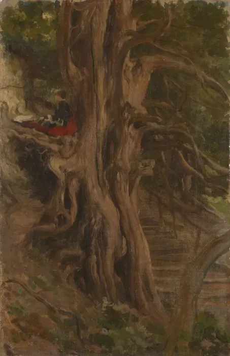Framed Print : Trees at Cliveden. Artist: Leighton, Frederic, 1st Baron Leighton (1830-1896) Framed Print : Trees at Cliveden. Artist: Leighton, Frederic, 1st Baron Leighton (1830-1896)
