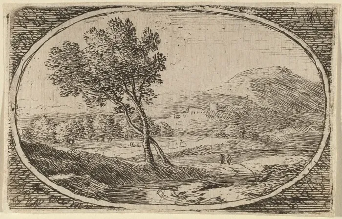 Framed Print : Two Trees with Crossed Trunks. Creator: Herman van Swanevelt Framed Print : Two Trees with Crossed Trunks. Creator: Herman van Swanevelt