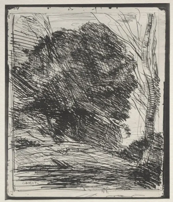 Framed Print : Trees on the Mountain, original impression 1856, printed in 1921 Framed Print : Trees on the Mountain, original impression 1856, printed in 1921
