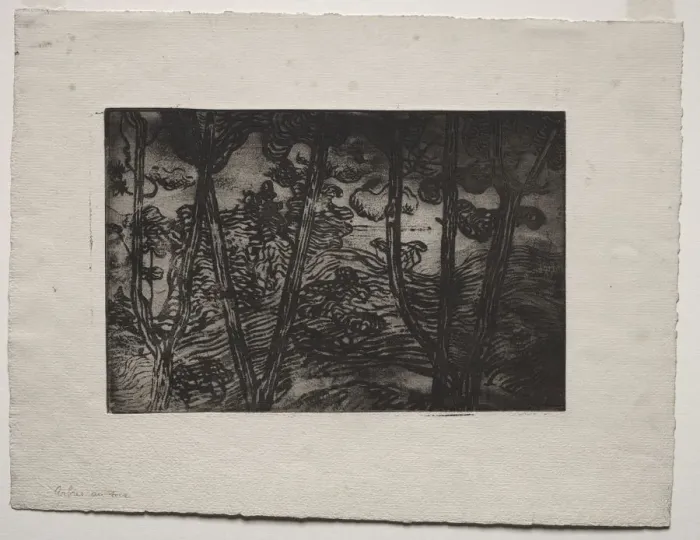 Framed Print : Trees at Night, c. 1894. Creator: Armand Seguin (French, 1869-1903) Framed Print : Trees at Night, c. 1894. Creator: Armand Seguin (French, 1869-1903)