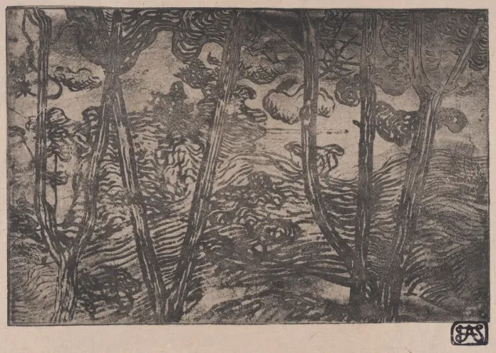 Framed Print : Trees at Night, ca. 1894. Creator: Armand Seguin Framed Print : Trees at Night, ca. 1894. Creator: Armand Seguin