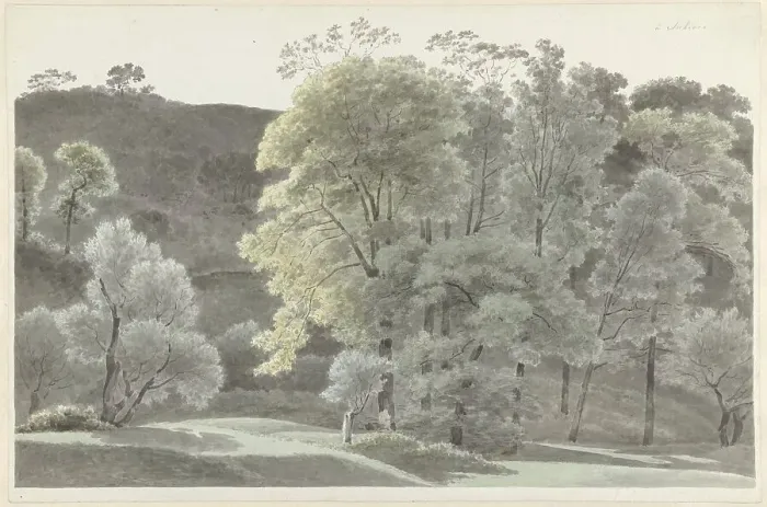 Framed Print : Trees in the Subiaco area, 1778-1847. Creator: Josephus Augustus Knip Framed Print : Trees in the Subiaco area, 1778-1847. Creator: Josephus Augustus Knip