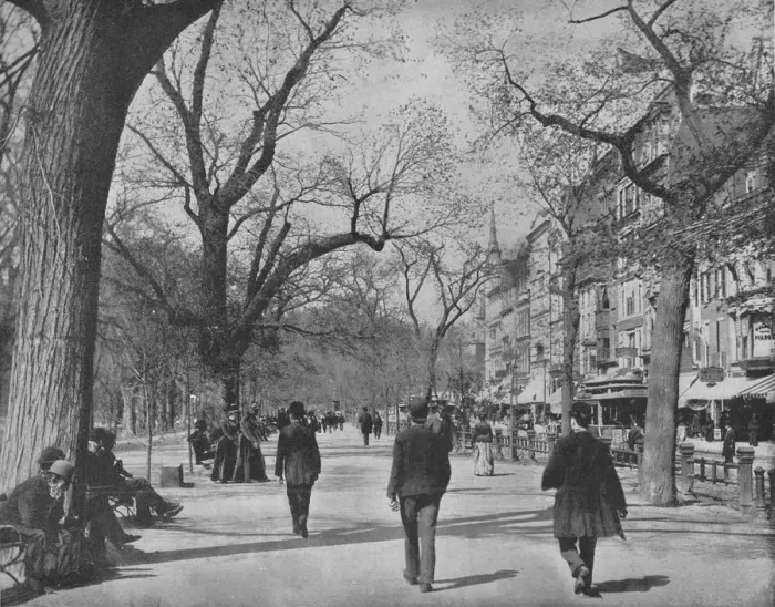 Framed Print : Tremont Street and The Common, Boston, c1897. Creator: Unknown Framed Print : Tremont Street and The Common, Boston, c1897. Creator: Unknown