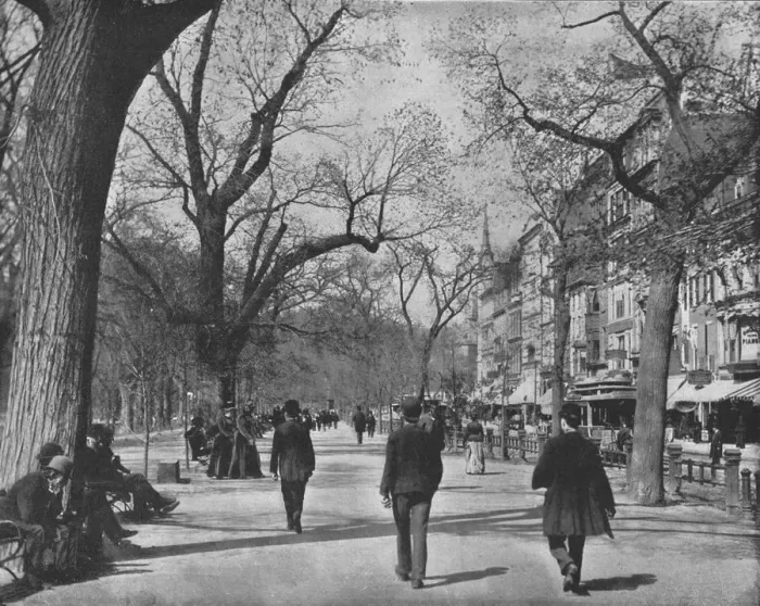 Framed Print : Tremont Street and The Common, Boston, USA, c1900. Creator: Unknown Framed Print : Tremont Street and The Common, Boston, USA, c1900. Creator: Unknown