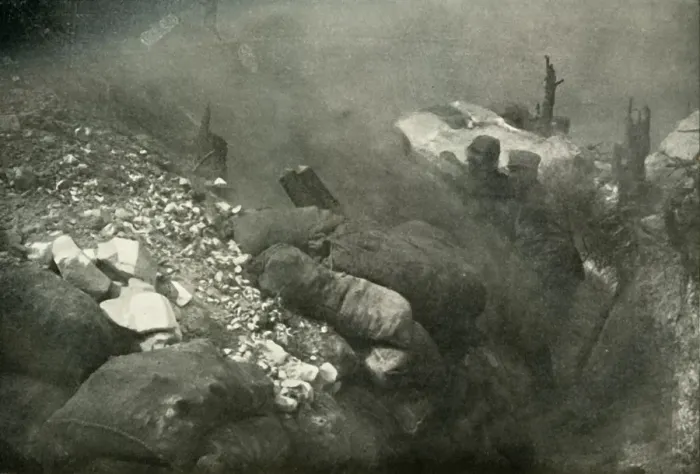 Framed Print : Trench Warfare in the Argonne, (1919). Creator: Unknown Framed Print : Trench Warfare in the Argonne, (1919). Creator: Unknown