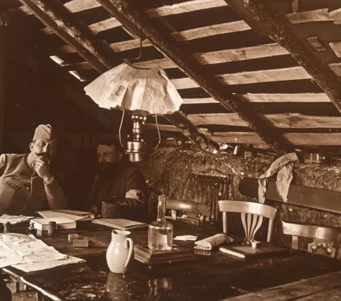Framed Print : In the trenches, c1914-c1918 Framed Print : In the trenches, c1914-c1918