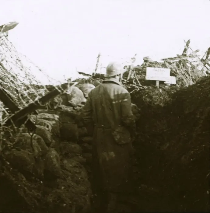 Framed Print : Trenches, Cornille, France, c1914-c1918 Framed Print : Trenches, Cornille, France, c1914-c1918