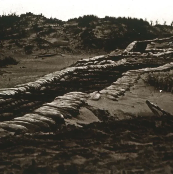 Framed Print : Trenches in the shelter of the dunes, Nieuwpoort, Flanders, Belgium, c1914-c1918 Framed Print : Trenches in the shelter of the dunes, Nieuwpoort, Flanders, Belgium, c1914-c1918