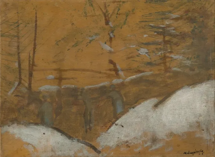 Framed Print : Trenches in Winter, about 1914. Creator: Ladislav Mednyanszky Framed Print : Trenches in Winter, about 1914. Creator: Ladislav Mednyanszky