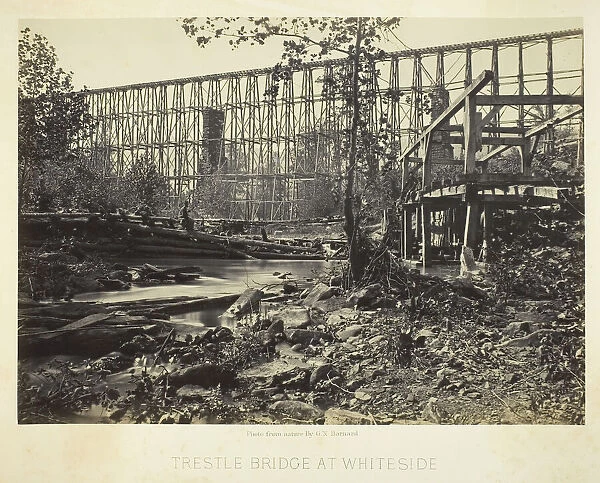 Trestle Bridge at Whiteside, 1864. Creator: George N. Barnard