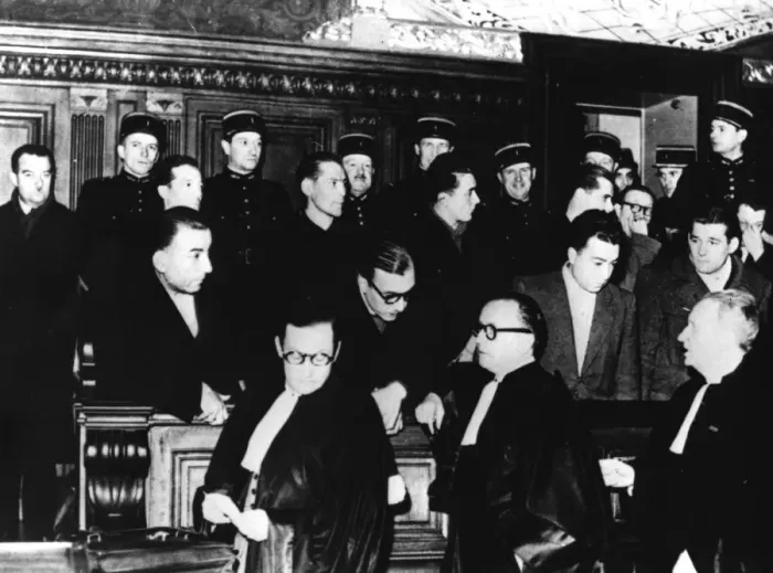 Framed Print : Trial of French members of the Gestapo, Paris, 1-12 December 1944 Framed Print : Trial of French members of the Gestapo, Paris, 1-12 December 1944