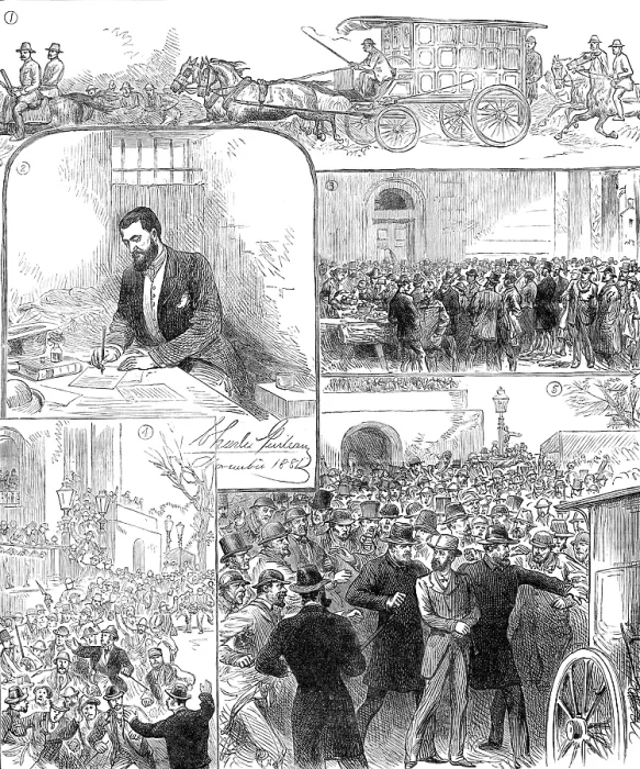 Framed Print : The Trial of Guiteau at Washington for the murder of President Garfield, 1881. Creator: Unknown Framed Print : The Trial of Guiteau at Washington for the murder of President Garfield, 1881. Creator: Unknown