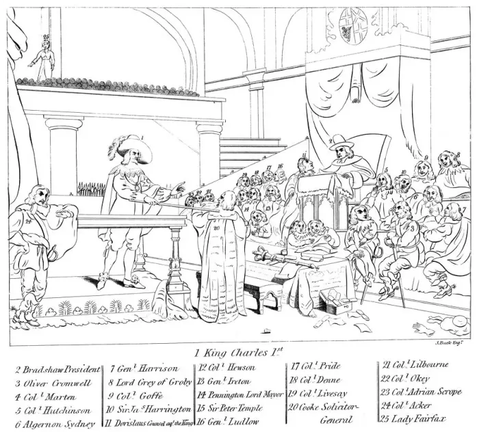 Framed Print : The trial of King Charles I (1600-1649) Framed Print : The trial of King Charles I (1600-1649)