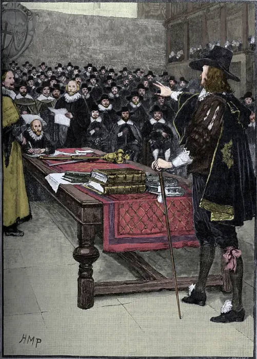 Framed Print : The trial of King Charles I, 1649 (1905) Framed Print : The trial of King Charles I, 1649 (1905)