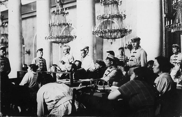 Trial of leaders of the Socialist-Revolutionary Party, Moscow, Russia, August 1922