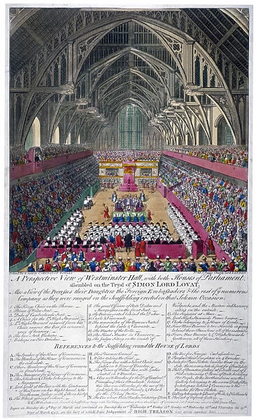 Trial of Lord Lovat, Westminster Hall, London, 1747