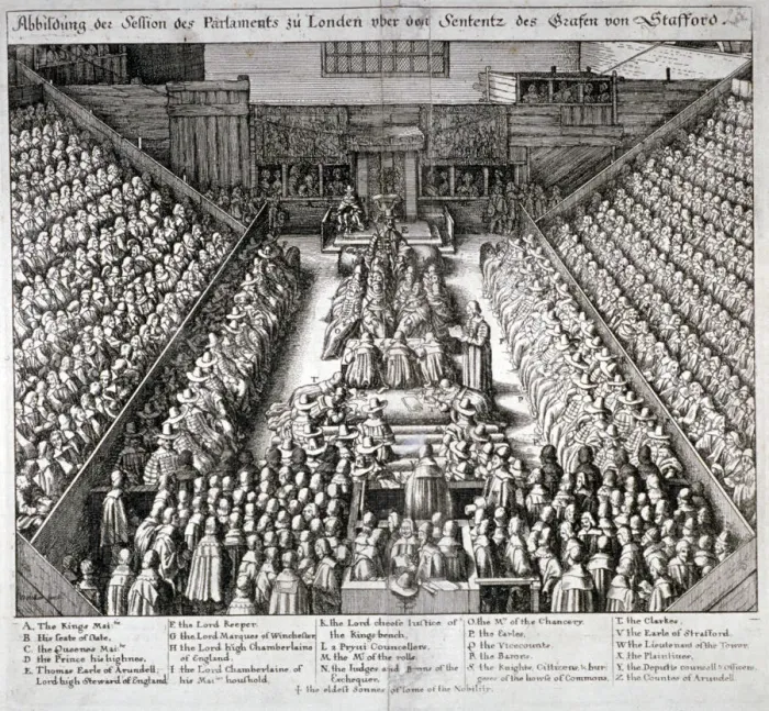 Framed Print : The Trial of Thomas Wentworth, Earl of Strafford, Westminster Hall, London, 1641 Framed Print : The Trial of Thomas Wentworth, Earl of Strafford, Westminster Hall, London, 1641