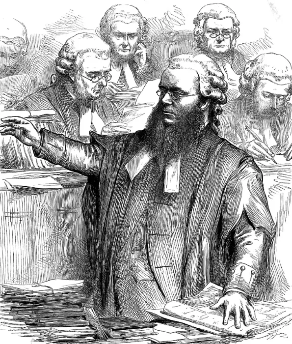Framed Print : Trial of the Tichborne Claimant: Dr. Kenealy concluding his address, 1873. Creator: Unknown Framed Print : Trial of the Tichborne Claimant: Dr. Kenealy concluding his address, 1873. Creator: Unknown