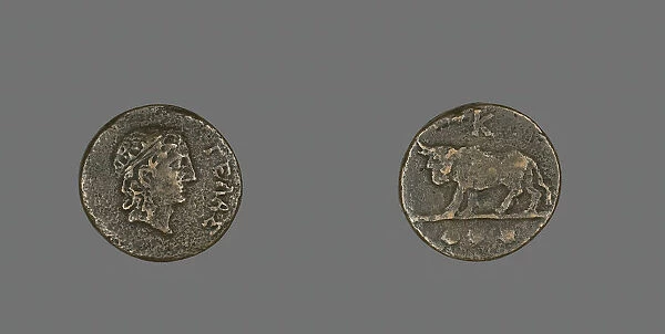 Trias (Coin) Depicting the God Gelas, late 5th century BCE. Creator: Unknown