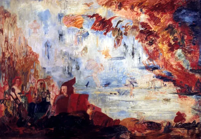 Framed Print : Tribulations of Saint Anthony, 1887. Artist: James Ensor Framed Print : Tribulations of Saint Anthony, 1887. Artist: James Ensor