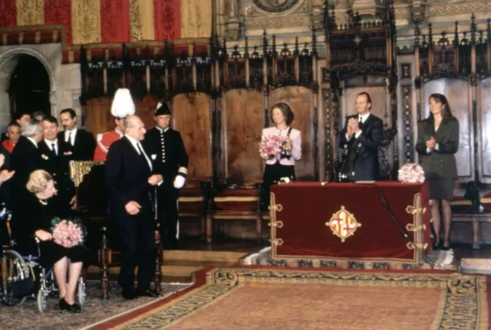 Framed Print : Tribute to Juan de Borbon y Battenberg (1913-1993), Count of Barcelona, ??ceremony Framed Print : Tribute to Juan de Borbon y Battenberg (1913-1993), Count of Barcelona, ??ceremony