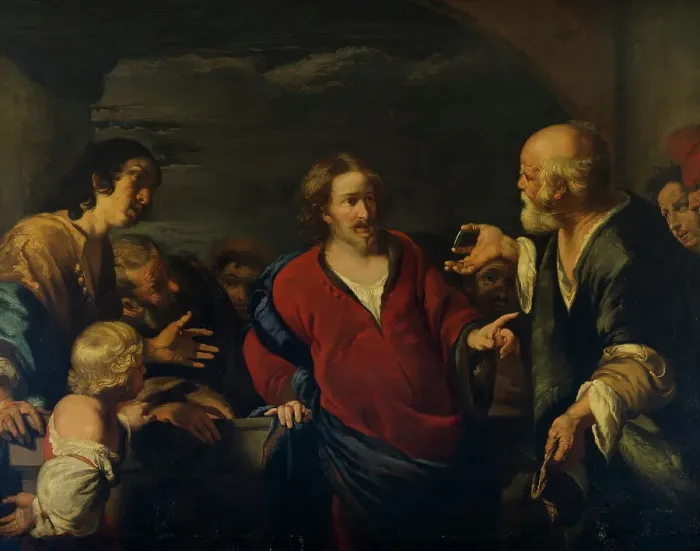 Framed Print : The Tribute Money. Creator: Bernardo Strozzi Framed Print : The Tribute Money. Creator: Bernardo Strozzi