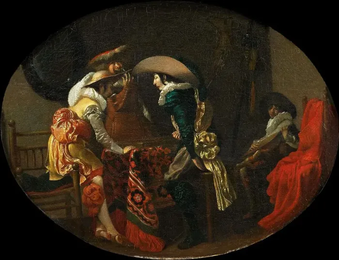 Framed Print : The Tric-trac Players, c.1625. Creator: Willem Cornelisz Duyster Framed Print : The Tric-trac Players, c.1625. Creator: Willem Cornelisz Duyster
