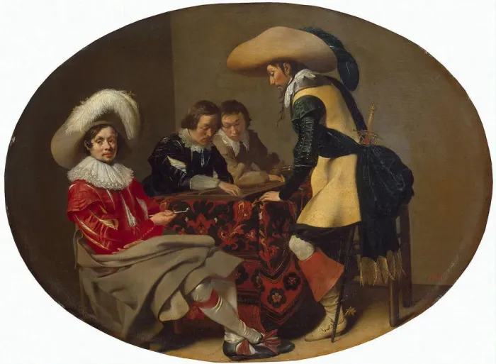 Framed Print : Tric-Trac Players, c1630 Framed Print : Tric-Trac Players, c1630