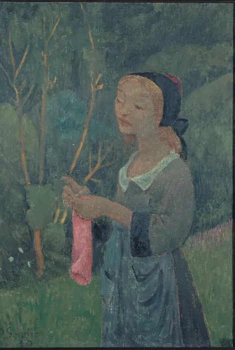 Framed Print : Tricoteuse au bas rose, 1920. Creator: Paul Serusier Framed Print : Tricoteuse au bas rose, 1920. Creator: Paul Serusier