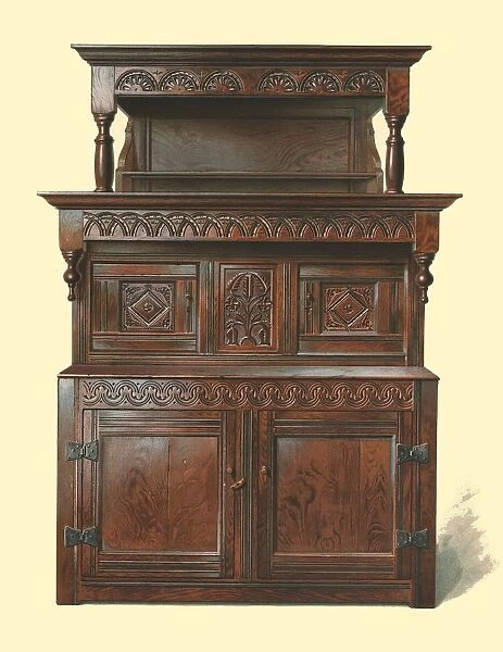 Tridarn, oak court cupboard, 1904. Artist: Shirley Slocombe