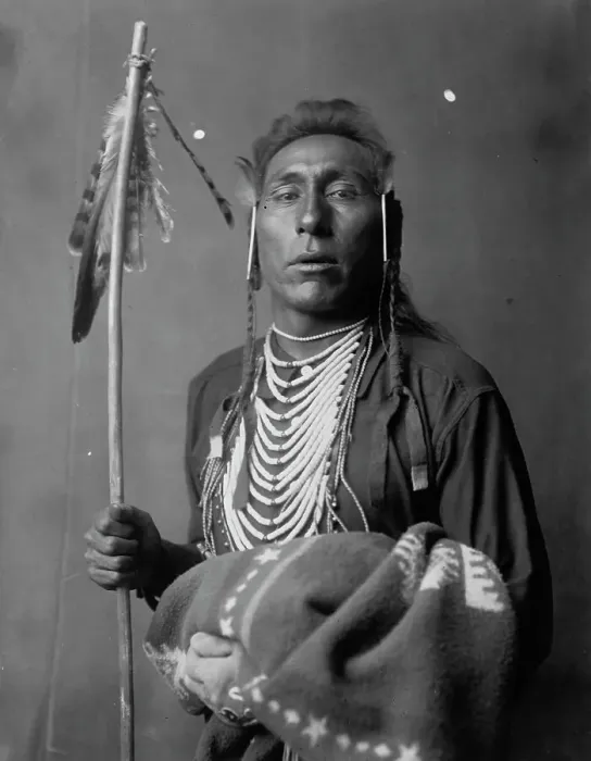 Framed Print : Tries His Knee, c1908. Creator: Edward Sheriff Curtis Framed Print : Tries His Knee, c1908. Creator: Edward Sheriff Curtis