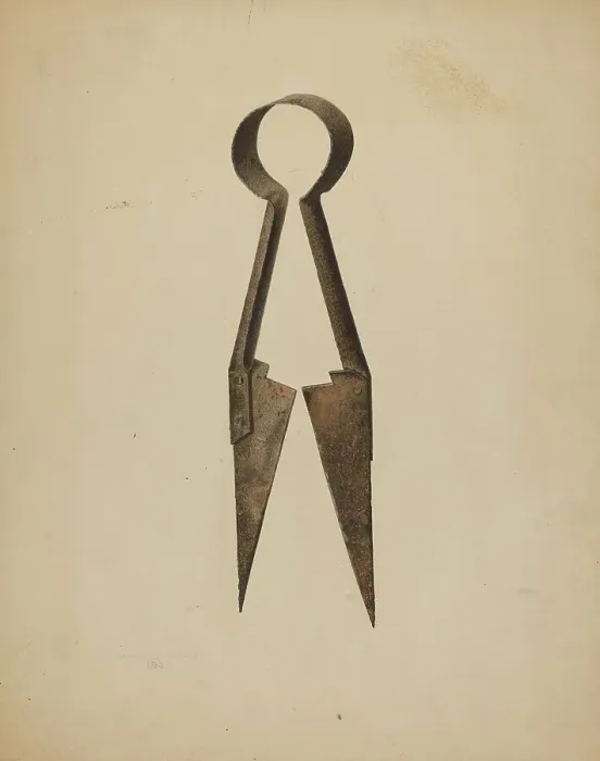 Framed Print : Trimming Shears, 1935 / 1942. Creator: Harold Ballerd Framed Print : Trimming Shears, 1935 / 1942. Creator: Harold Ballerd