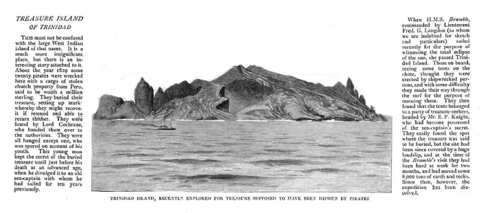Framed Print : Trinidad Island, recently explored for Treasure supposed to have been hidden by Pirates; with stor Creator: Unknown Framed Print : Trinidad Island, recently explored for Treasure supposed to have been hidden by Pirates; with stor Creator: Unknown