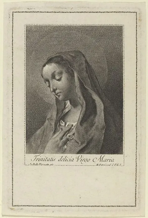 Framed Print : Trinitatis delicia Virgo Maria. Creator: Marco Alvise Pitteri Framed Print : Trinitatis delicia Virgo Maria. Creator: Marco Alvise Pitteri