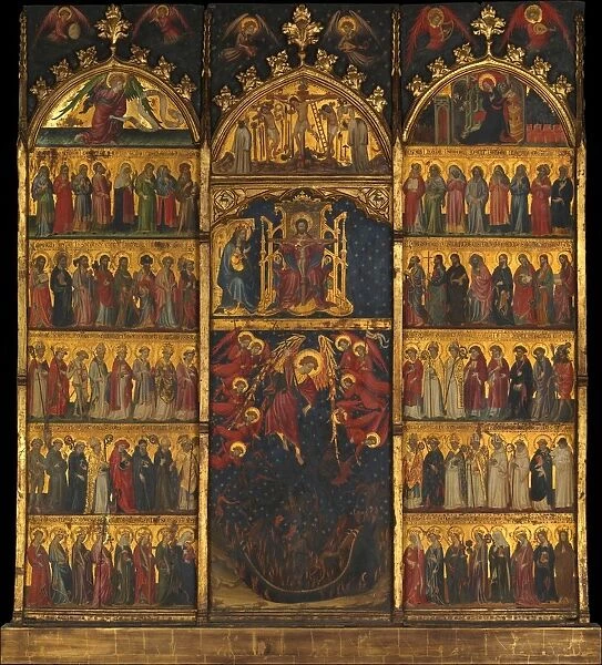 The Trinity Adored by All Saints. Creator: Spanish Painter (ca. 1400)
