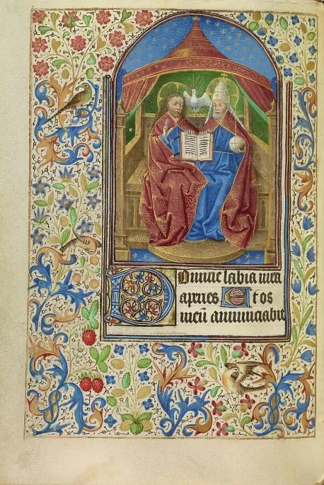 Framed Print : The Trinity; Book of Hours, about 1466-1470. Creator: Master of Jacques of Luxembourg Framed Print : The Trinity; Book of Hours, about 1466-1470. Creator: Master of Jacques of Luxembourg