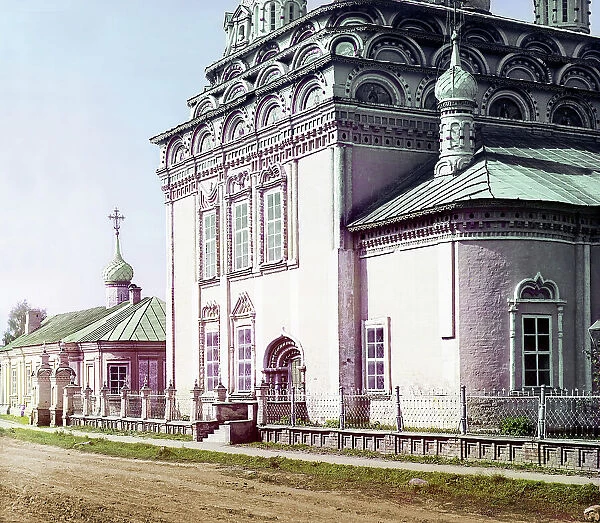 Detail of the Trinity Cathedral, Kostroma, 1910. Creator: Sergey Mikhaylovich Prokudin-Gorsky