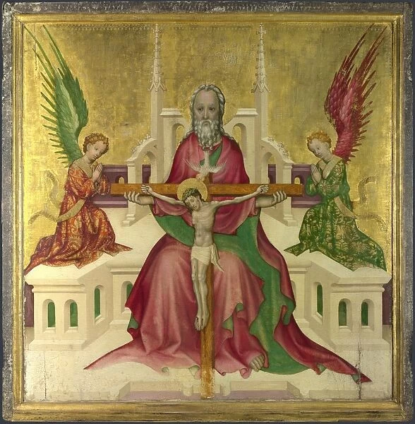 The Trinity with Christ Crucified, c. 1410. Artist: Austrian master (active ca. 1440-1450)