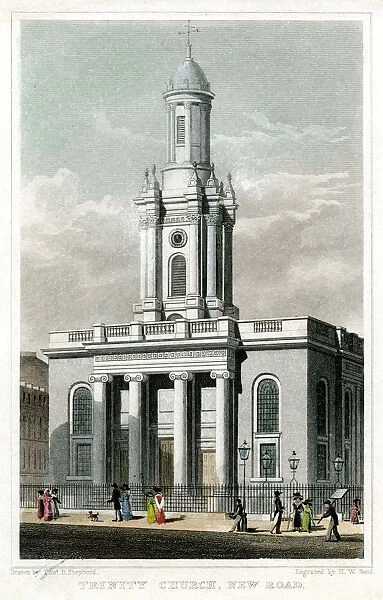 Trinity Church, Euston Road, St Pancras, London, 1828. Artist: HW Bond