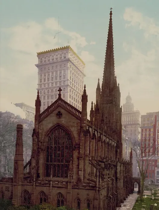 Framed Print : Trinity Church, New York, c1901. Creator: Unknown Framed Print : Trinity Church, New York, c1901. Creator: Unknown