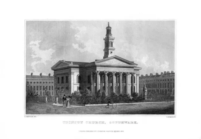Framed Print : Trinity Church, Southwark, London, 1830. Artist: R Winkles Framed Print : Trinity Church, Southwark, London, 1830. Artist: R Winkles