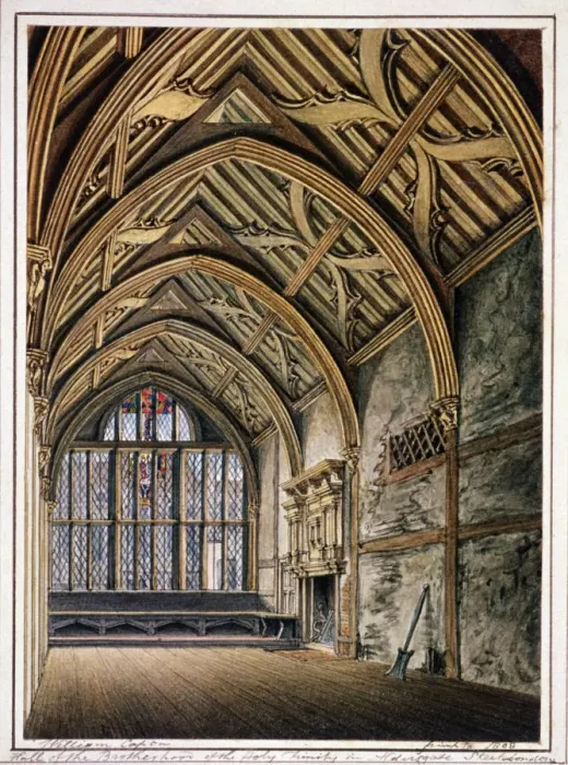 Framed Print : Trinity Hall, London, 1808. Artist: William Capon Framed Print : Trinity Hall, London, 1808. Artist: William Capon